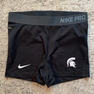 ☠️ Nike Pro Black Spandex Spartan Logo Shorts Med